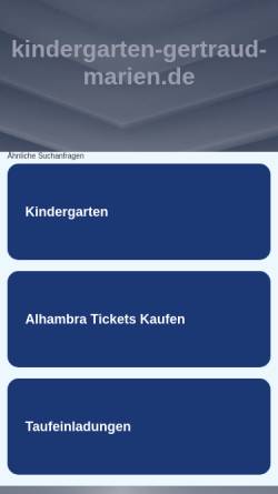 Vorschau der mobilen Webseite kindergarten-gertraud-marien.de, Evangelischer Kindergarten Gertraud-Marien