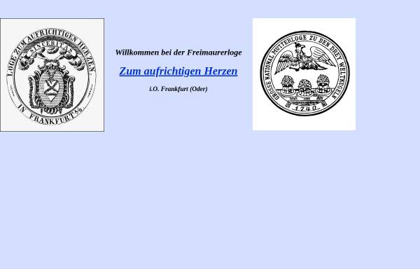 Vorschau von www.freimaurer-frankfurt-oder.de, Freimaurerloge Zum aufrichtigen Herzen e.V.