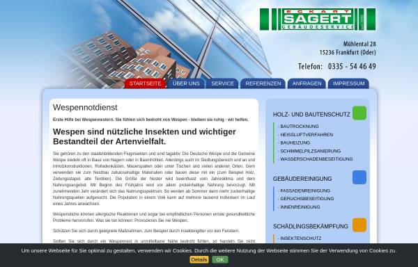 Vorschau von www.service-sagert.de, Holz- und Bautenschutz Sagert