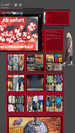 Vorschau der mobilen Webseite www.crash-jeans.de, Crash-Jeans- & Sportswear