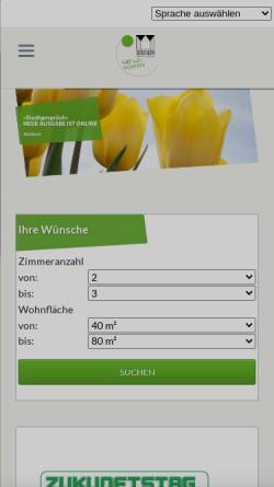 Vorschau der mobilen Webseite www.wowi-ffo.de, Wohnungswirtschaft Frankfurt (Oder) GmbH