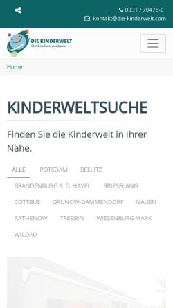Vorschau der mobilen Webseite www.die-kinderwelt.com, Die Kinderwelt GmbH