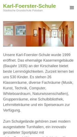 Vorschau der mobilen Webseite www.karl-foerster-schule.de, Karl-Foerster-Schule