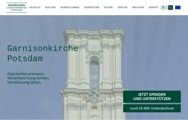 Vorschau von garnisonkirche-potsdam.de, Fördergesellschaft für den Wiederaufbau der Garnisonkirche e.V.