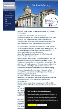 Vorschau der mobilen Webseite www.potsdamer-demokraten.de, Wählervereinigung Potsdamer Demokraten