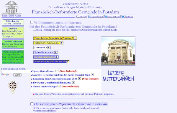 Vorschau von www.reformiert-potsdam.de, Französisch-Reformierte Gemeinde Potsdam