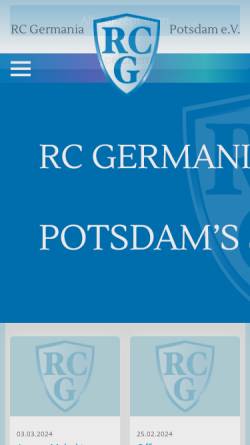 Vorschau der mobilen Webseite www.rcg-potsdam.de, Ringerclub Germania Potsdam e.V.