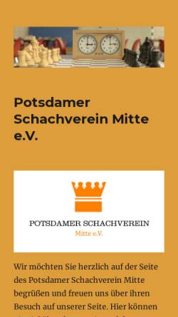 Vorschau der mobilen Webseite www.psv-mitte.de, Potsdamer Schachverein Mitte e.V.