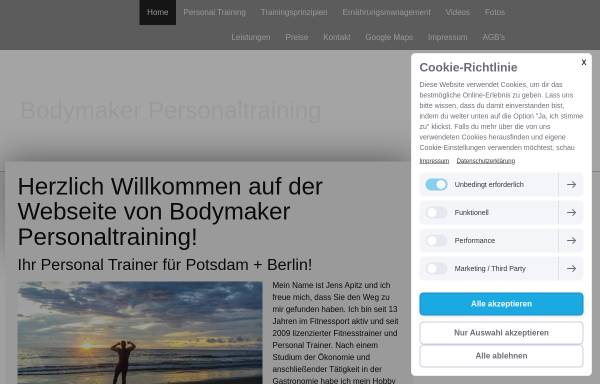 Vorschau von www.bodymaker-potsdam.de, Personal Trainer Potsdam - Bodymaker