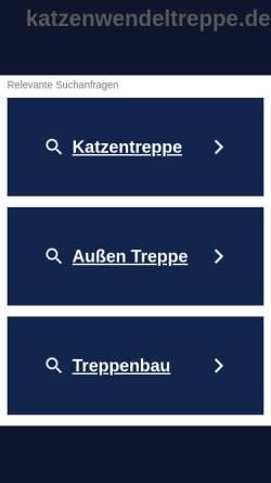 Vorschau der mobilen Webseite www.katzenwendeltreppe.de, Katzenwendeltreppe