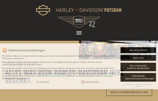 Vorschau von www.harley-davidson-potsdam.de, Mikes Bike House Motorradvertriebs GmbH