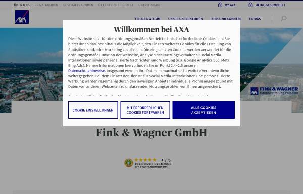 Vorschau von www.axa-betreuer.de, AXA Fink & Wagner GmbH