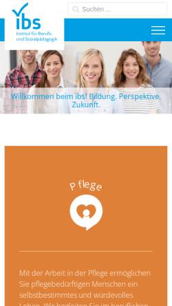Vorschau der mobilen Webseite www.ibs-bremen.de, Institut für Berufs- und Sozialpädagogik e.V. (ibs e.V.)
