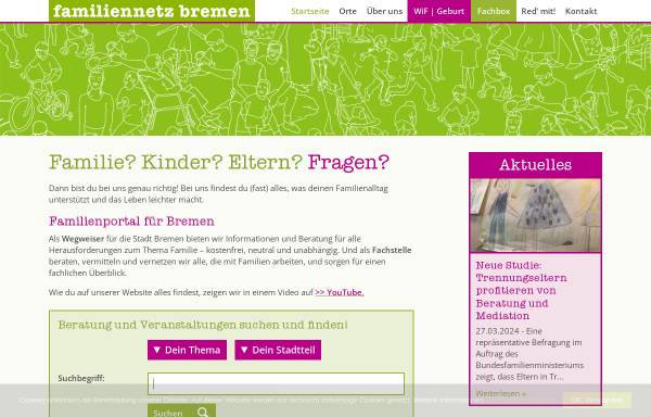 Vorschau von familiennetz-bremen.de, Familiennetz Bremen