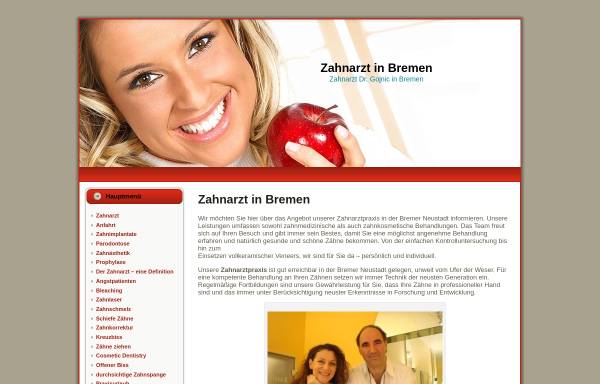 Vorschau von www.zahnarzt-gojnic.de, Zahnarzt Dr. Gojnic