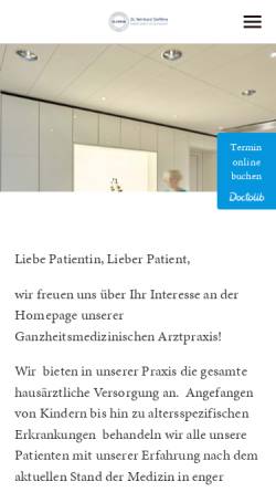 Vorschau der mobilen Webseite www.bremen-arztpraxis.de, Arztpraxis Dr. med. Reinhard Steffens