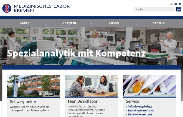 Vorschau von www.mlhb.de, Medizinisches Labor Bremen