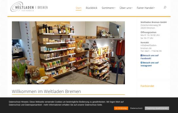 Vorschau von weltlaeden.de, Weltladen Bremen GmbH