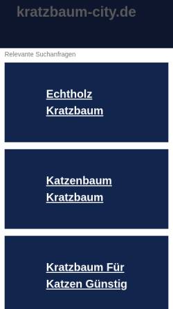 Vorschau der mobilen Webseite www.kratzbaum-city.de, Kratzbaumcity, Top Service Uckert GbR