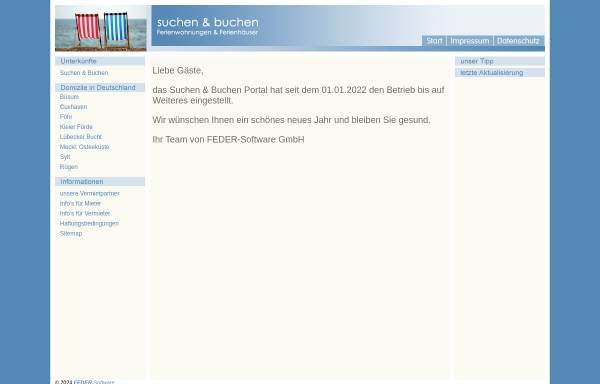 FEDER-Software: Suchen & Buchen