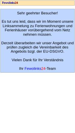Vorschau der mobilen Webseite www.fewolinks24.de, Fewolinks24.de [Sebastian Siebert]