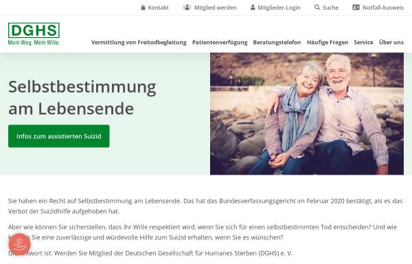 Vorschau von www.dghs.de, Deutsche Gesellschaft für Humanes Sterben e.V.