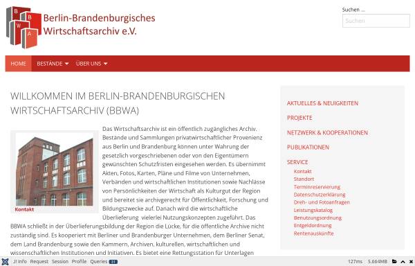 Vorschau von bb-wa.de, Berlin-Brandenburgisches Wirtschaftsarchiv e.V.