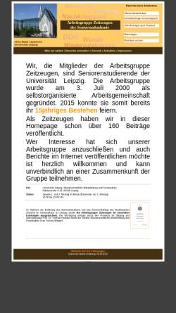 Vorschau der mobilen Webseite research.uni-leipzig.de, AG Zeitzeugen des Seniorenstudiums an der Universität Leipzig