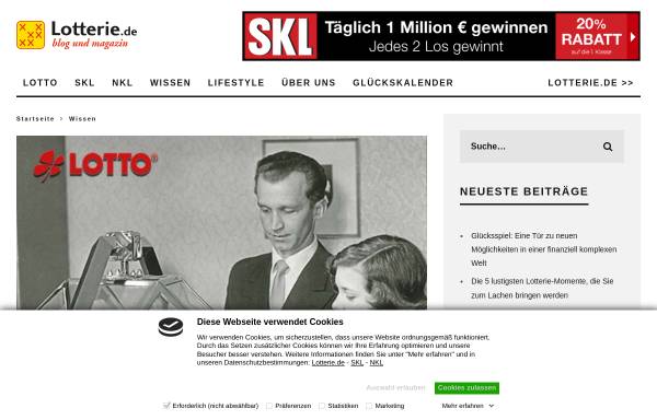 Vorschau von www.lotterie.de, Lotto in der ehemaligen DDR - Lotterie.de