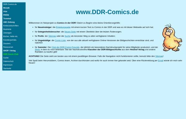 Vorschau von www.ddrcomics.de, Comics in der DDR - Guido Weißhahn