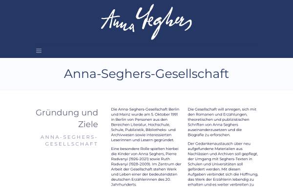 Anna-Seghers-Gesellschaft Berlin und Mainz e. V.