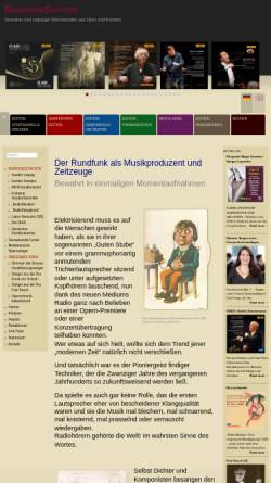 Vorschau der mobilen Webseite www.rundfunkschaetze.de, RundfunkSchätze - Dresdner und Leipziger Sternstunden aus Oper und Konzert