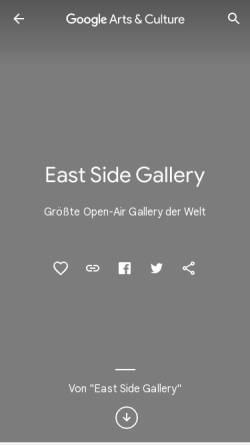 Vorschau der mobilen Webseite www.google.com, East Side Gallery - Google Arts & Culture