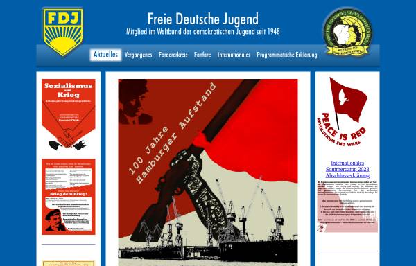 Vorschau von www.fdj.de, Freie Deutsche Jugend (FDJ)