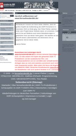 Vorschau der mobilen Webseite www.fernsehenderddr.de, Fernsehen der DDR - Peter Flieher