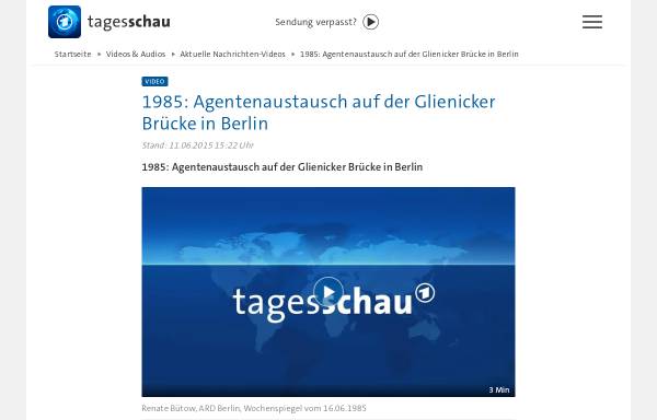 Vorschau von www.tagesschau.de, Agentenaustausch auf der Glienicker Brücke in Berlin - Tagesschau.de