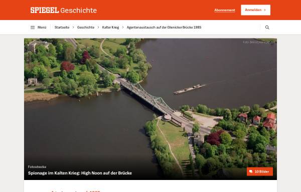 Agentenaustausch auf der Glienicker Brücke 1985 - Spiegel online