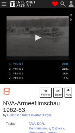 Vorschau der mobilen Webseite archive.org, NVA-Armeefilmschau 1962-63