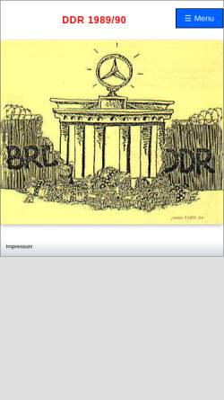 Vorschau der mobilen Webseite www.ddr89.de, DDR 1989/90 - Erhard Kleps