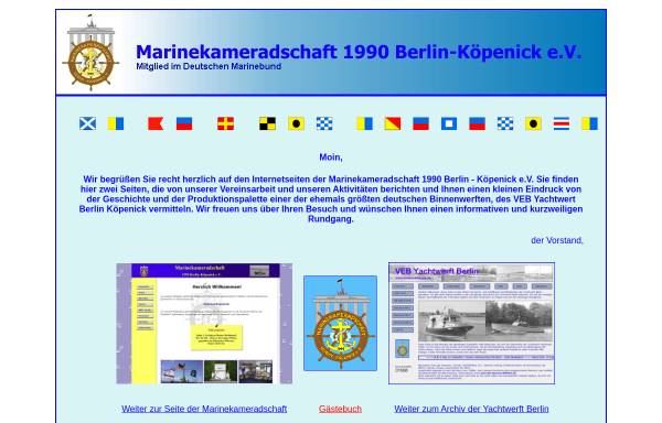Vorschau von www.veb-yachtwerft-berlin.de, VEB Yachtwerft Berlin - Marinekameradschaft 1990 Berlin - Köpenick e. V.
