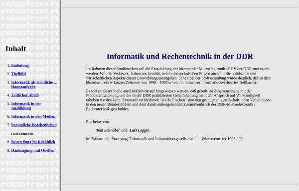 Vorschau von waste.informatik.hu-berlin.de, Informatik und Rechentechnik in der DDR - Tom Schnabel und Lars Leppin