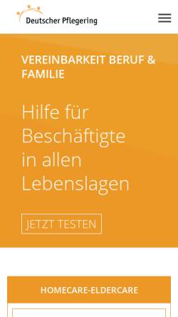 Vorschau der mobilen Webseite www.pflegering.de, DPR Deutscher Pflegering GmbH
