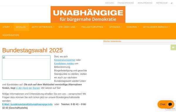 Vorschau von www.unabhaengige-kandidaten.de, Unabhängige Kandidaten