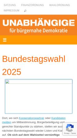 Vorschau der mobilen Webseite www.unabhaengige-kandidaten.de, Unabhängige Kandidaten