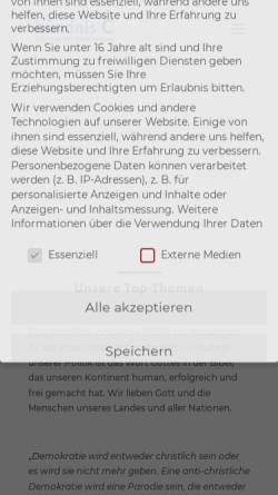 Vorschau der mobilen Webseite www.buendnis-c.de, Bündnis C