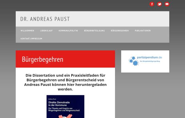 Dr. Andreas Paust, Bürgerbegehren und Bürgerentscheide