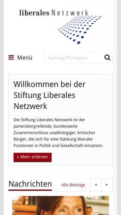 Vorschau der mobilen Webseite www.liberalesnetzwerk.de, Liberales Netzwerk