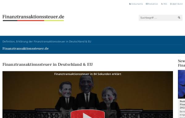Vorschau von www.finanztransaktionssteuer.de, Finanztransaktionssteuer