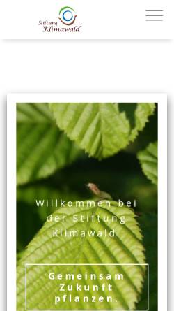 Vorschau der mobilen Webseite stiftung-klimawald.de, Stiftung Klimawald