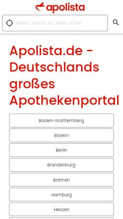 Vorschau der mobilen Webseite www.apolista.de, Apolista